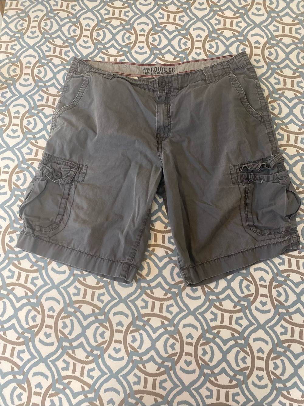 Route 66 Gray Cargo Shorts
